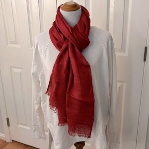 Red Cotton Scarf, NWOT